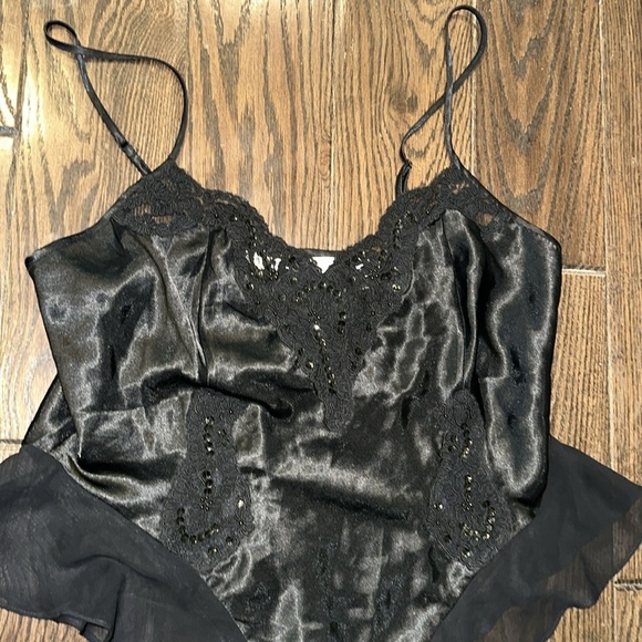 Victoria's Secret Black Lace Bodysuit lingerie size large - Picture 3 of 7